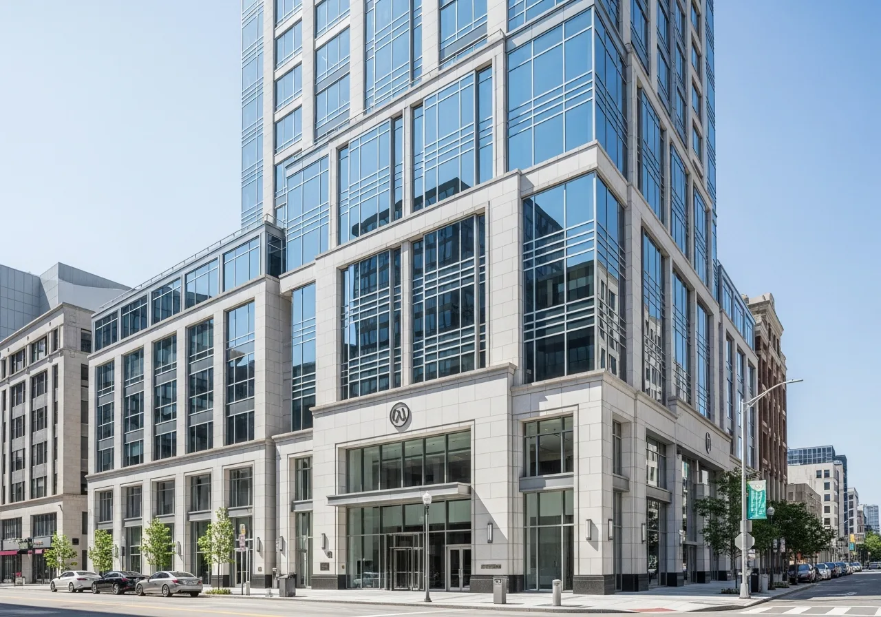 Real Commercial Buildings: Don't settle for a UPS store address. Our addresses are true commercial office buildings that look phenomenal on Google Maps, business registries, and your website. Real Commercial Buildings — Flexy Virtual Offices virtual office benefit